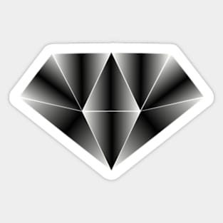 Metallic diamond, silver black Sticker